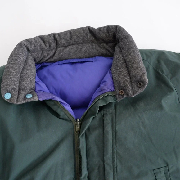 VTG 90S Nautica Elevation 8000 Reversible Blue Green Puffer Zip Up Winter Jacket - Picture 11 of 16